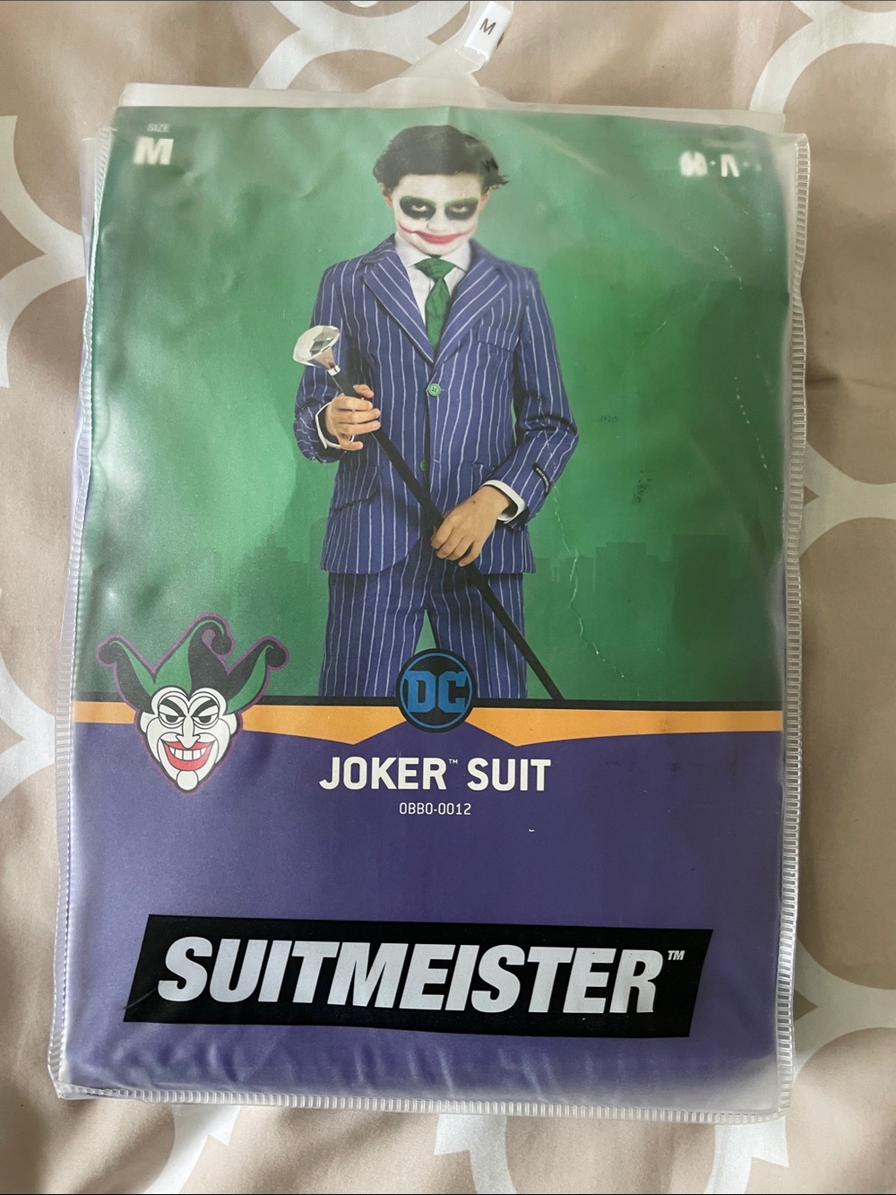 DC Comics Joker Pinstripe Suit in Purple with Green Tie